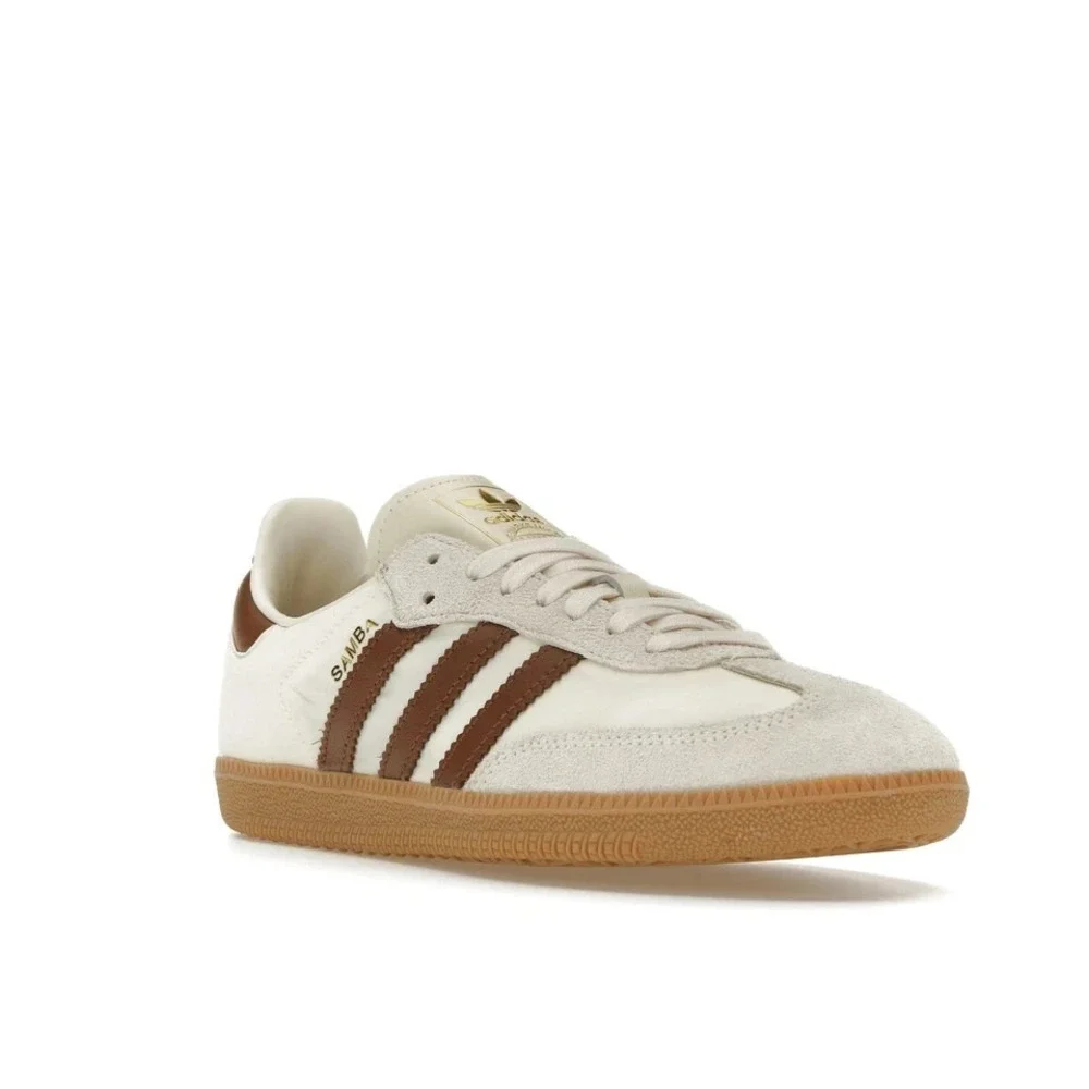 adidas Samba OG Cream White Preloved Brown Mens Size 9 Shoes ID1447 NEW - Picture 3 of 6